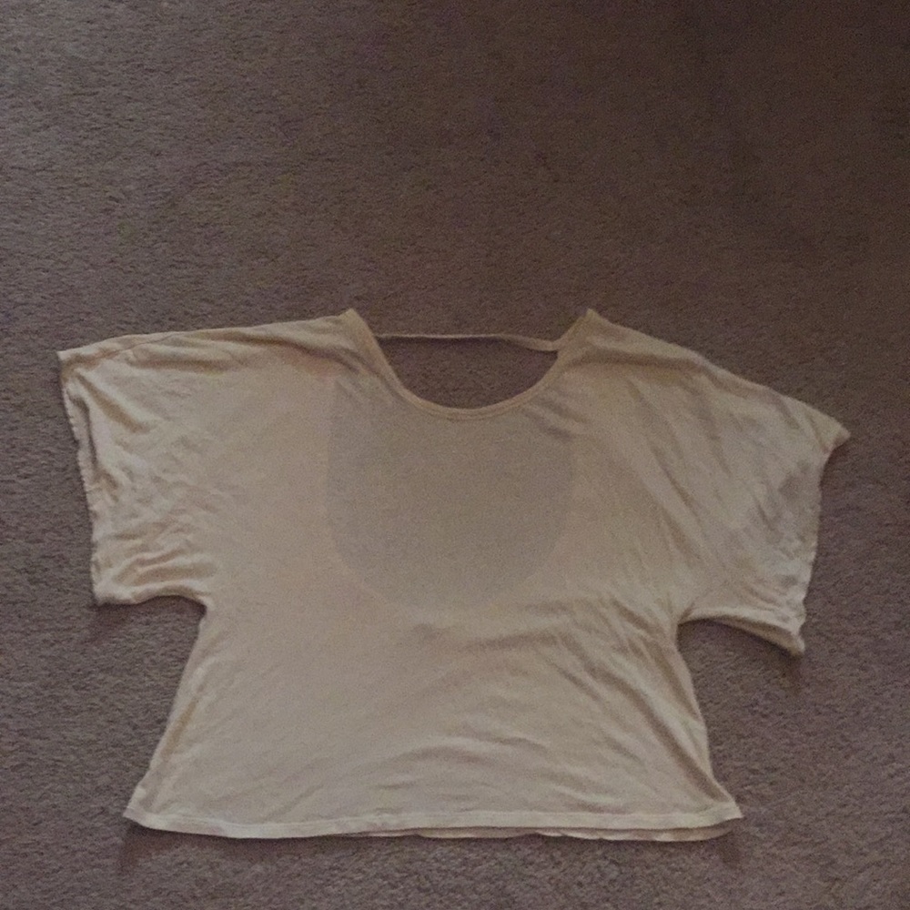 Backless cotton shirt